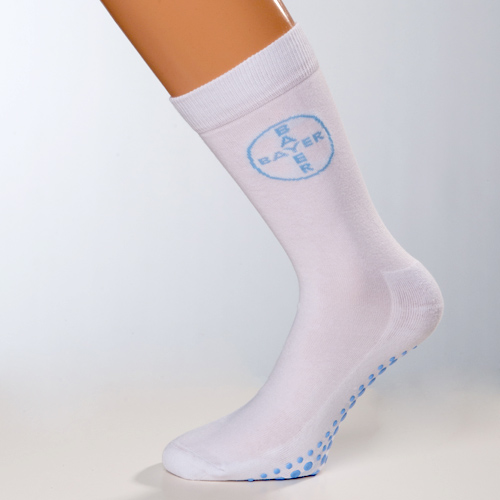 antirutschsocken mit logo weiss
