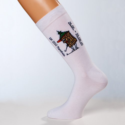 weiße socken mit logo business-socken